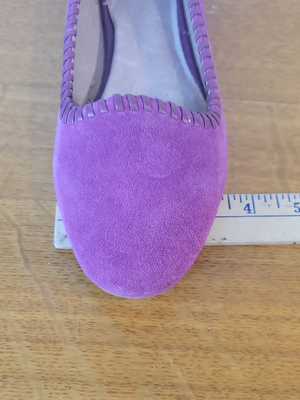 Lands' End Purple Suede Whipstitch Flats Womens Size 6½B - Picture 13 of 16